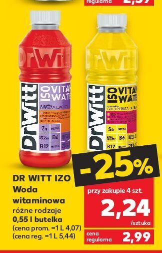 Kaufland Napój o smaku grejpfruta i aloesu dr witt vitamin water oferta