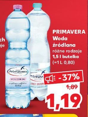 Kaufland Woda niegazowana primavera oferta