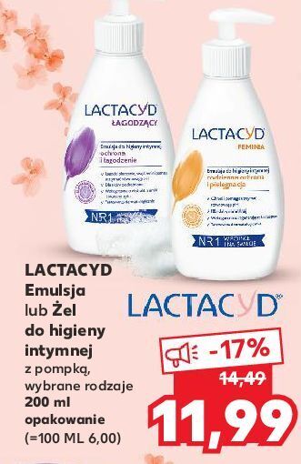 Kaufland Emulsja do higieny intymnej z pompką lactacyd femina oferta