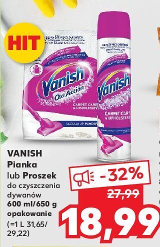 Kaufland Pianka do dywanów vanish oxi action oferta