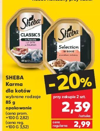 Kaufland Karma dla kota z wołowiną w sosie sheba selection oferta