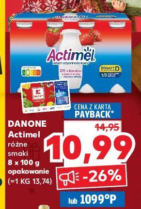 Kaufland Jogurt truskawka danone actimel oferta