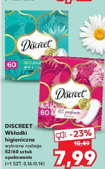 Kaufland Wkładki normal no perfume discreet oferta