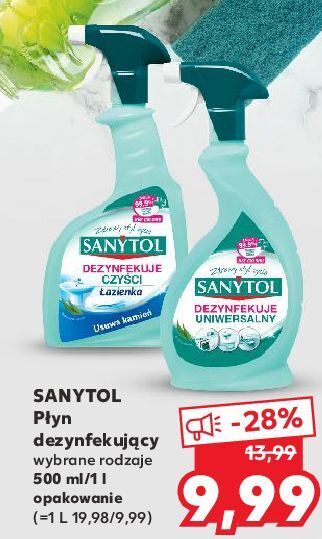 Kaufland Płyn dezynfekujący i czyszczący łazienka sanytol oferta