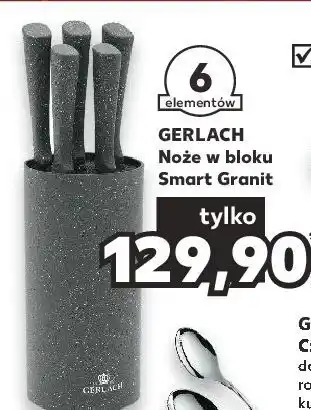 Kaufland Komplet noży w bloku smart granit gerlach oferta