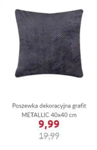 Agata Meble Poszewka dekoracyjna grafit METALLIC 40x40cm oferta