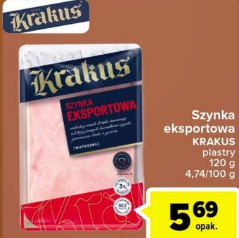 Carrefour Market Krakus szynka eksportowa 120 g (6 plastrów) oferta