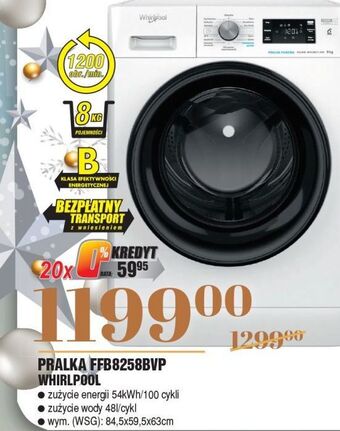 E.Leclerc Pralka ffb8258bvp whirlpool oferta