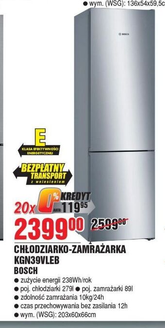 E.Leclerc Lodówka kgn39vleb bosch oferta