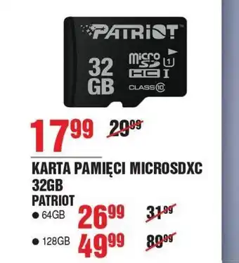 E.Leclerc Karta pamięci 128 gb patriot oferta