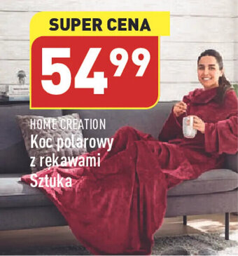 ALDI Home Creation Koc polarowy z rękawami Sztuka oferta