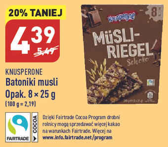 ALDI Knusperone Batoniki musli 8 x 25 g oferta