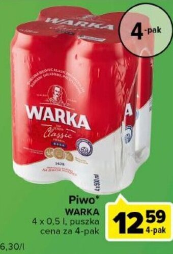 Carrefour Express Warka piwo 4x0,5l oferta
