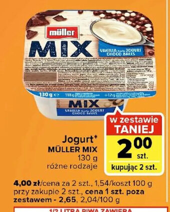 Carrefour Express Muller Mix Jogurt 130g wybrane rodzaje oferta