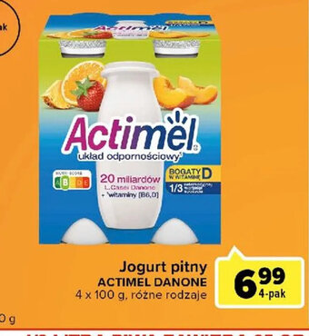 Carrefour Express Danone Jogurt pitny Actimel 4x100g różne rodzaje oferta