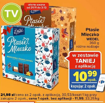 Carrefour Express Wedel Ptasie Mleczko 360g różne rodzaje oferta