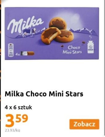 Action Milka Choco Mini Stars 4 x 6 sztuk oferta