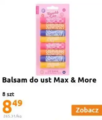 Action Max & More Balsam do ust 8 szt oferta