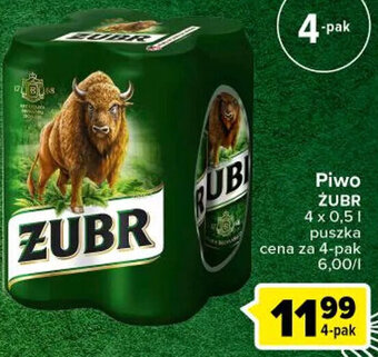 Globi Żubr Piwo 4x0,5l puszka oferta