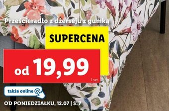 Lidl Prześcieradło z dżerseju z gumką oferta
