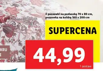 Lidl Pościel dwustronna z bawełną renforce 2x70x80cm, 1600x200cm oferta