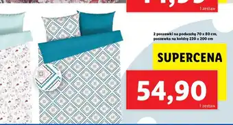 Lidl Pościel dwustronna z bawełną renforce 2x70x80cm, 220x200cm oferta