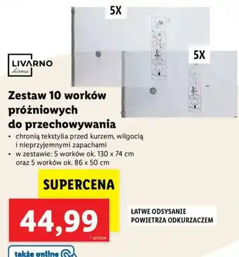 Lidl Zestaw 10 worków próżniowych do przechowywania oferta