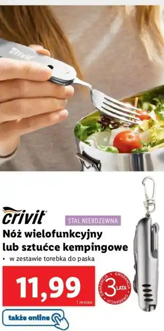Lidl Nóż wielofunkcyjny lub sztućce kempingowe oferta
