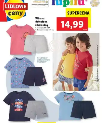 Lidl Piżama dziecięca z bawełną oferta