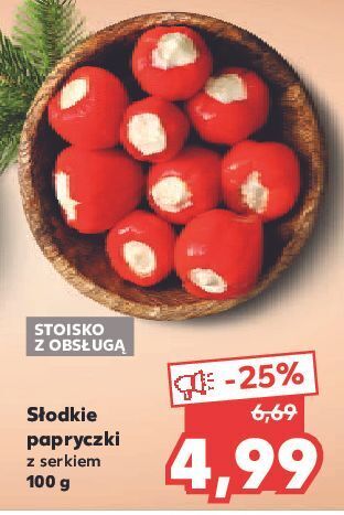 Papryczki nadziewane serkiem czerwone