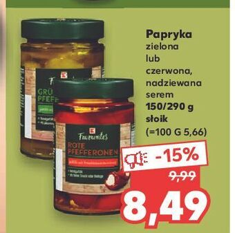 Kaufland Papryka pikantna nadziewana serem czerwona k-classic favourites oferta