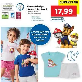 Lidl Piżama z kolekcji Psi Patrol oferta