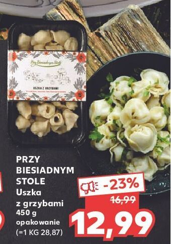 Kaufland Uszka z grzybami przy biesiadnym stole oferta