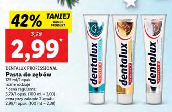 Lidl Pasta do zębów complex 5 sensitive plus dentalux oferta