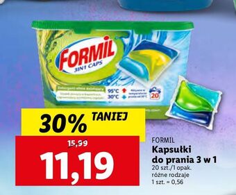 Lidl Tabletki do prania białego formil 3in1 caps oferta