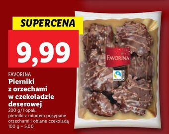Lidl Pierniki w czekoladzie deserowej z orzechami favorina oferta