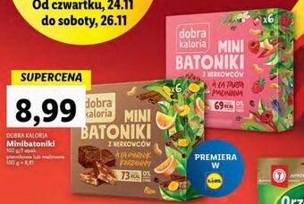 Lidl Mini batoniki z nerkowców a'la tarta malinowa dobra kaloria oferta