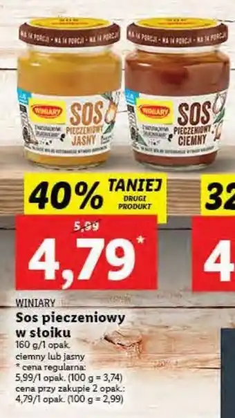 Lidl Sos pieczeniowy ciemny winiary oferta