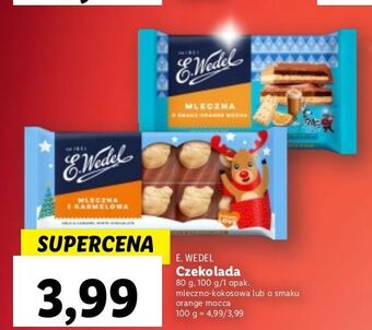Lidl Czekolada mleczna i karmelowa e. wedel oferta