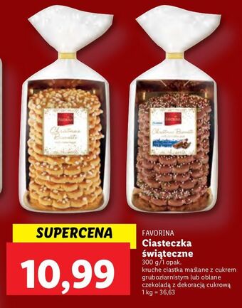 Lidl Ciastka kruche maślane z cukrem gruboziarnistym favorina oferta