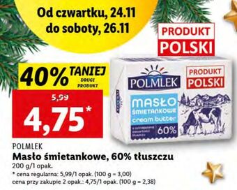 Lidl Masło dobry śmietankowy smak polmlek oferta