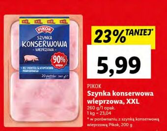 Lidl Szynka konserwowa wieprzowa pikok oferta
