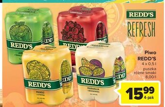 Carrefour Piwo redd's jabłko i trawa cytrynowa oferta