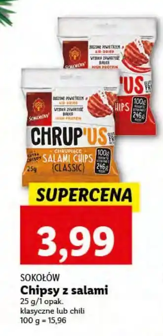 Lidl Salami chips sokołów chrup'us oferta