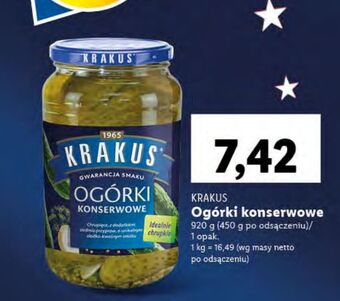 Lidl Ogórki konserwowe krakus maspex oferta