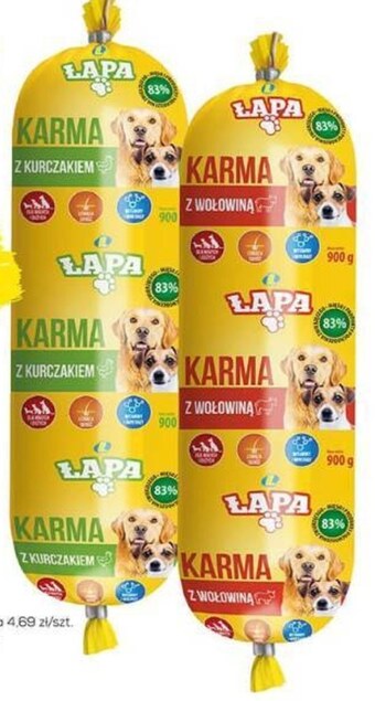 Karma dla psa łapa