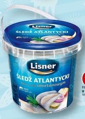 Stokrotka Lisner śledź atlantycki filety w sosie śmietanowym 500 g oferta
