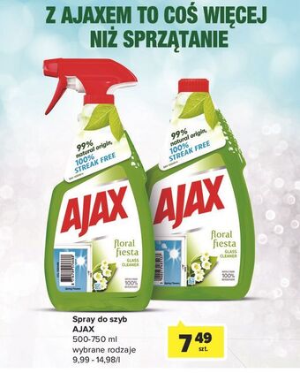Carrefour Płyn do mycia szyb konwalie ajax floral fiesta oferta