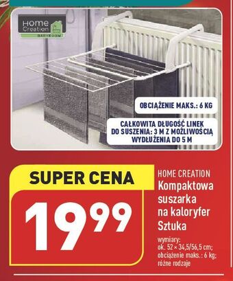 ALDI Suszarka kompaktowa na kaloryfer home creation oferta