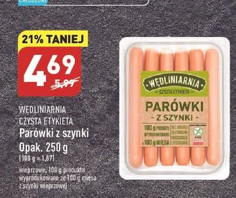 ALDI Parówki z szynki wędliniarnia czysta etykieta oferta